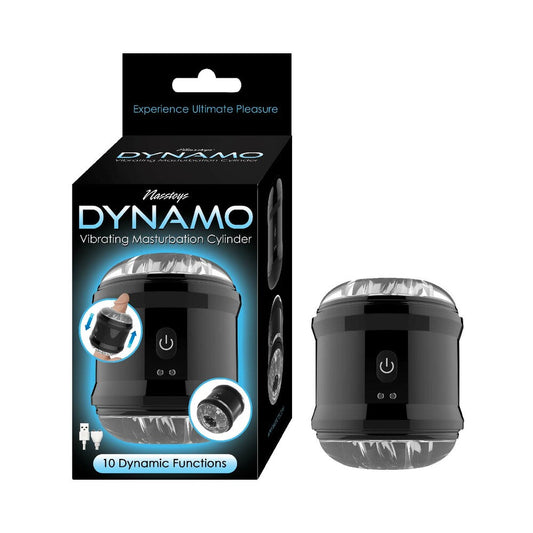 Nasstoys Dynamo Rechargeable Vibrating Masturbator Cylinder – Black