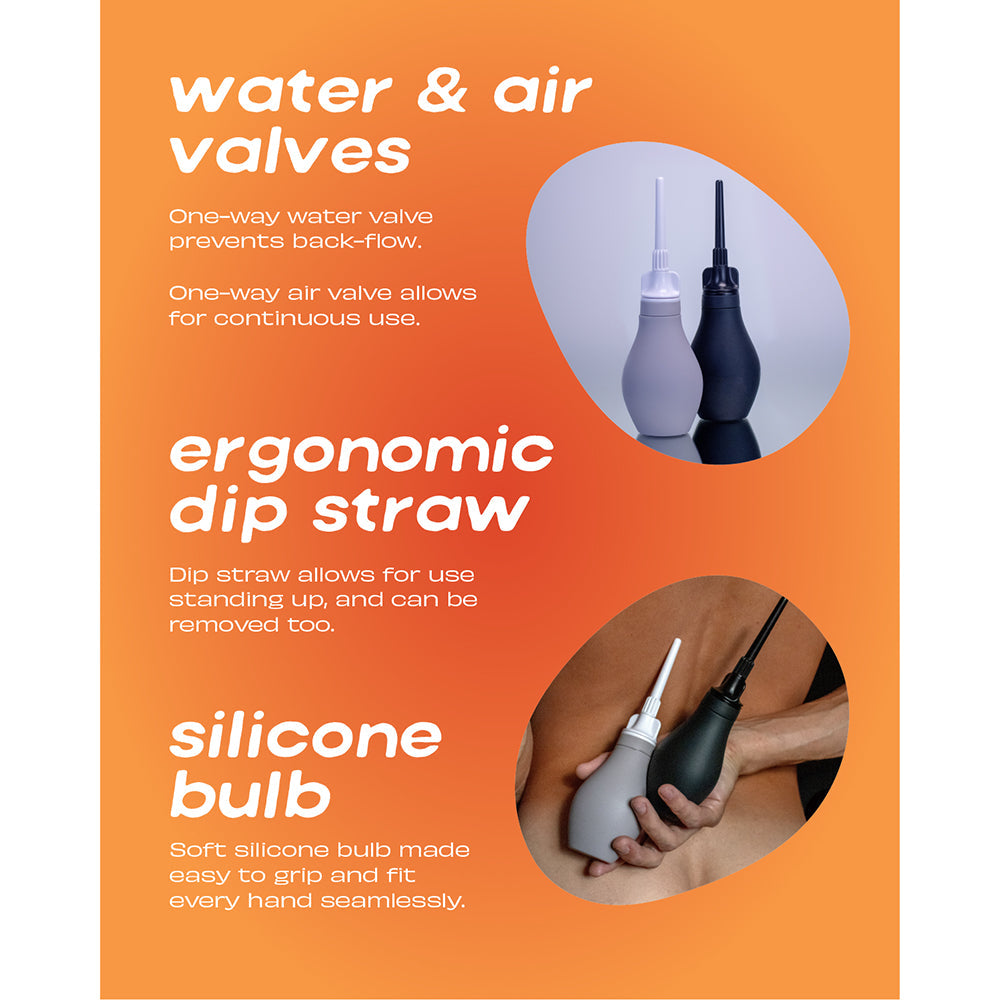 Du Douche Stone - Douching Kit with Ergonomic Design - Gray