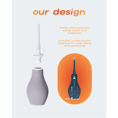 Du Douche Stone - Douching Kit with Ergonomic Design - Gray