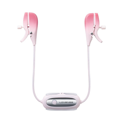 Lovense Gemini App-Controlled Adjustable Vibrating Nipple Clamps – Light Pink