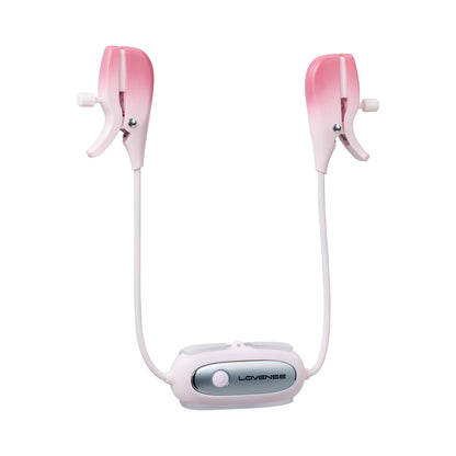 Lovense Gemini App-Controlled Adjustable Vibrating Nipple Clamps – Light Pink