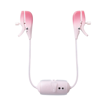Lovense Gemini App-Controlled Adjustable Vibrating Nipple Clamps – Light Pink
