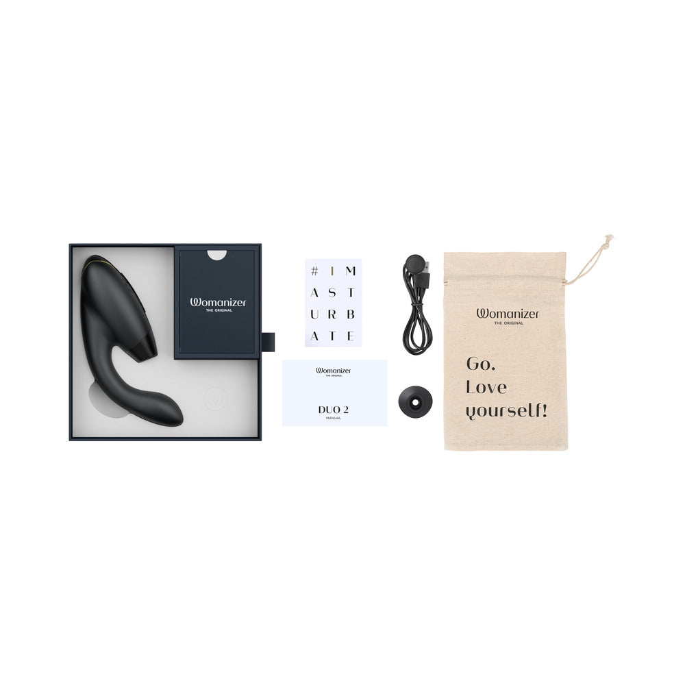 Womanizer Duo 2 Premium Rabbit Toy – Black
