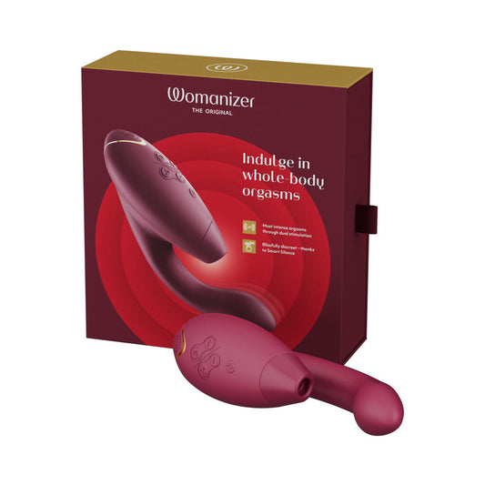 Womanizer Duo 2 Bordeaux - Premium Rabbit Toy with Clitoral Stimulator and G-Spot Vibrator