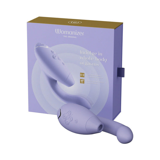 Womanizer Duo 2 Rechargeable Dual Stimulation Pleasure Air and G-Spot Vibrator - Lilac