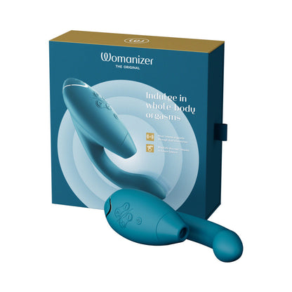 Womanizer DUO 2 Rechargeable Dual Stimulation Vibrator – Petrol