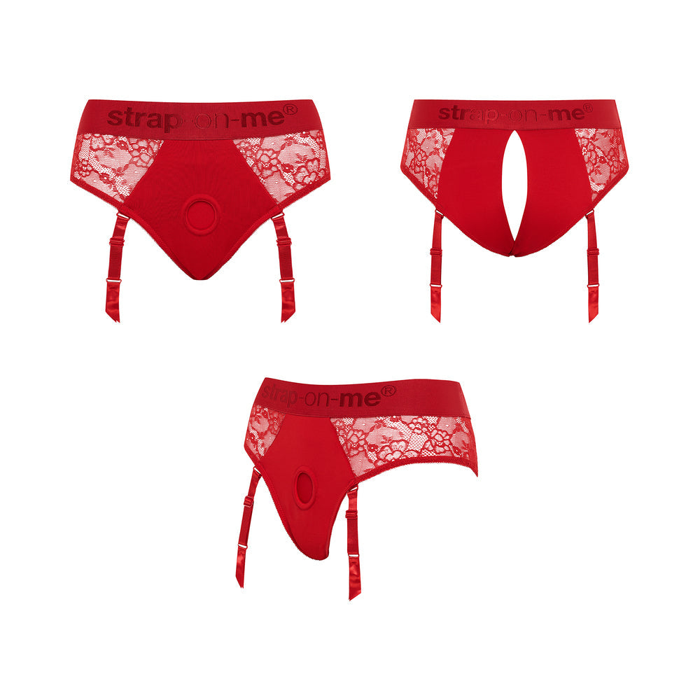 Strap-On-Me Diva Lingerie Harness – Red – Size M