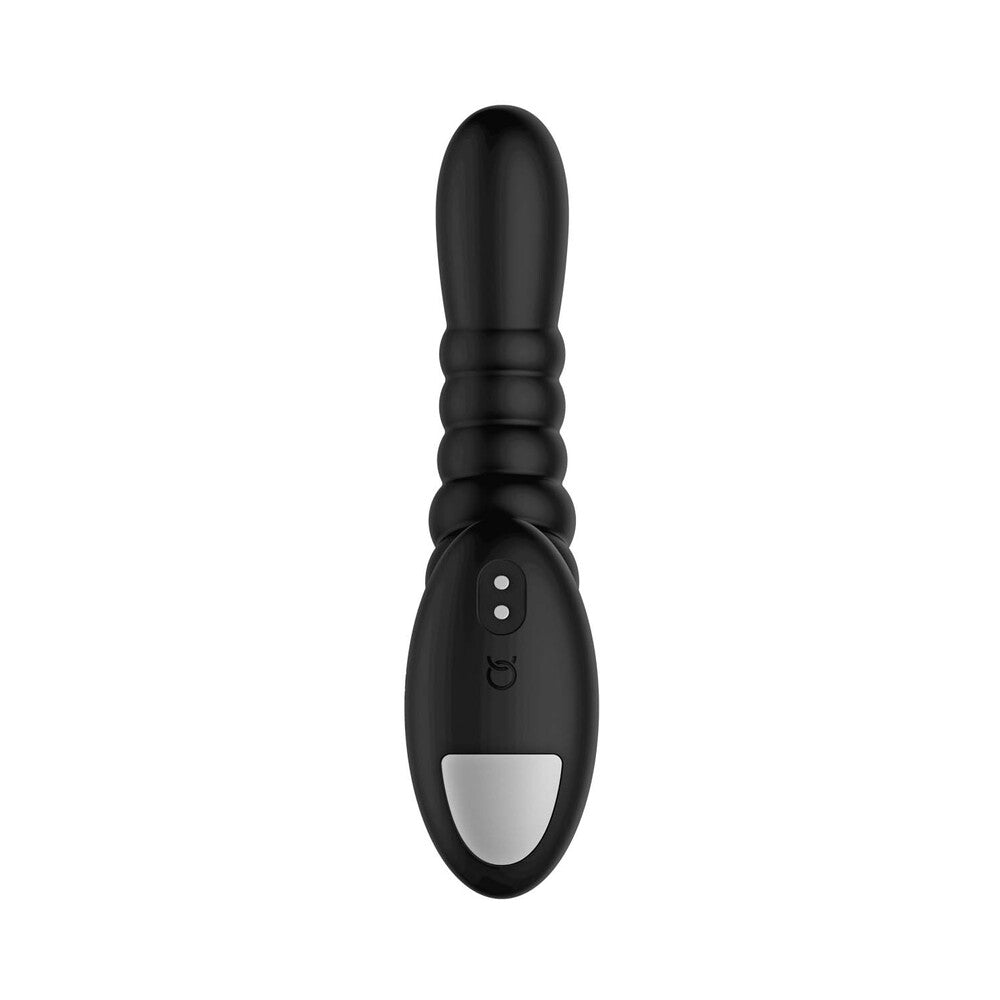 Forto Ribbed Pro Rechargeable Silicone Vibrating Anal Massager – Black