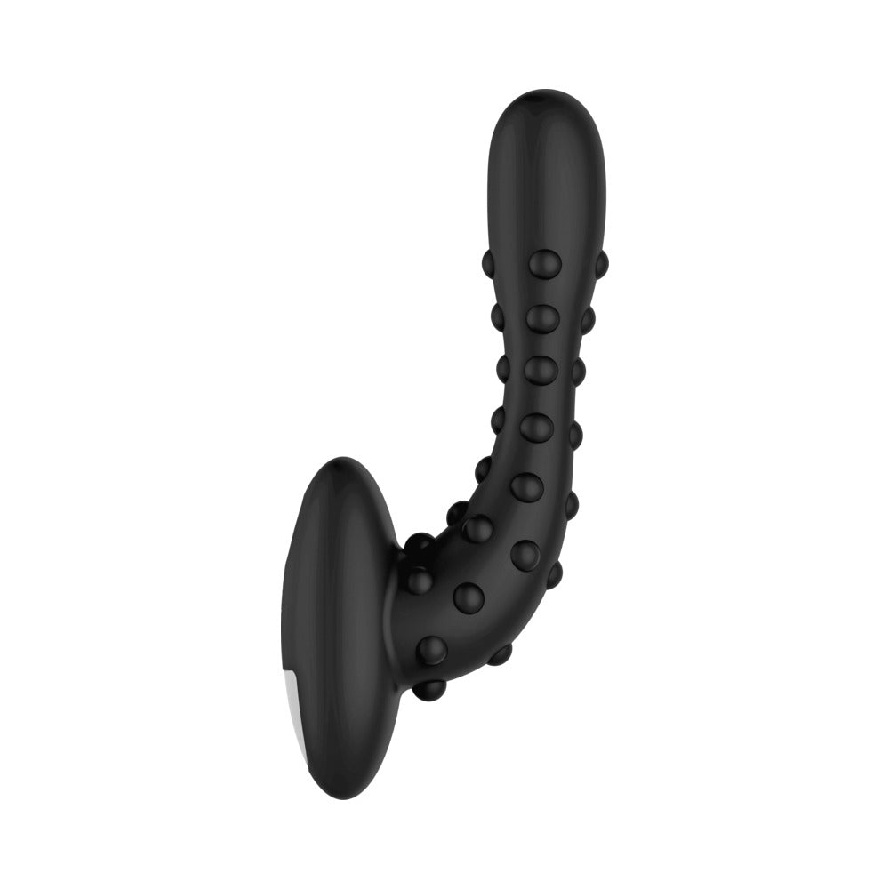 Forto Studded Pro Rechargeable Silicone Vibrating Anal Massager – Black