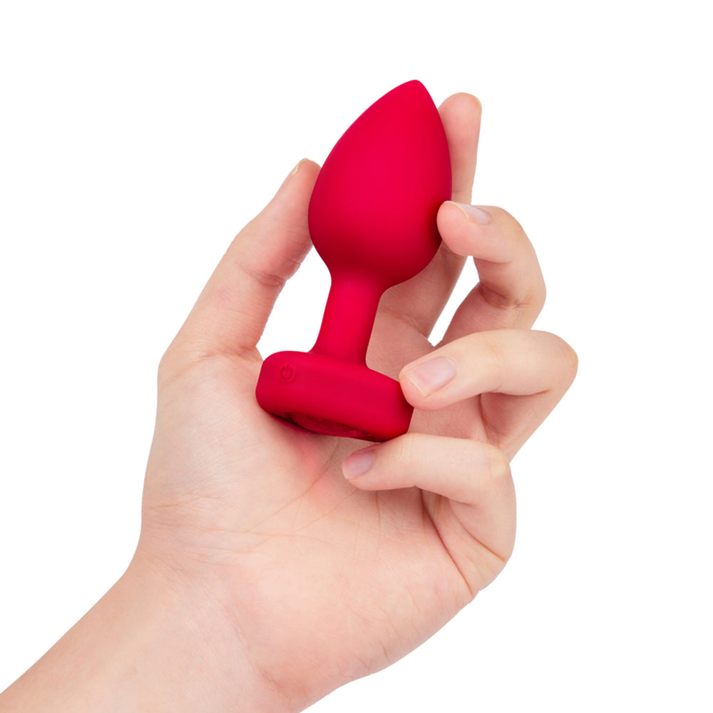 b-Vibe Vibrating Heart Anal Plug – Medium/Large – Red