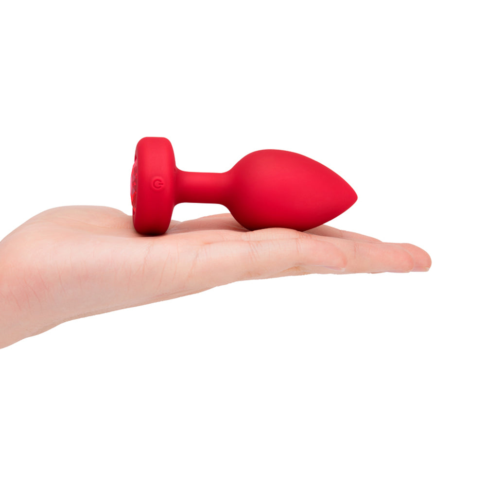b-Vibe Vibrating Heart Anal Plug – Medium/Large – Red