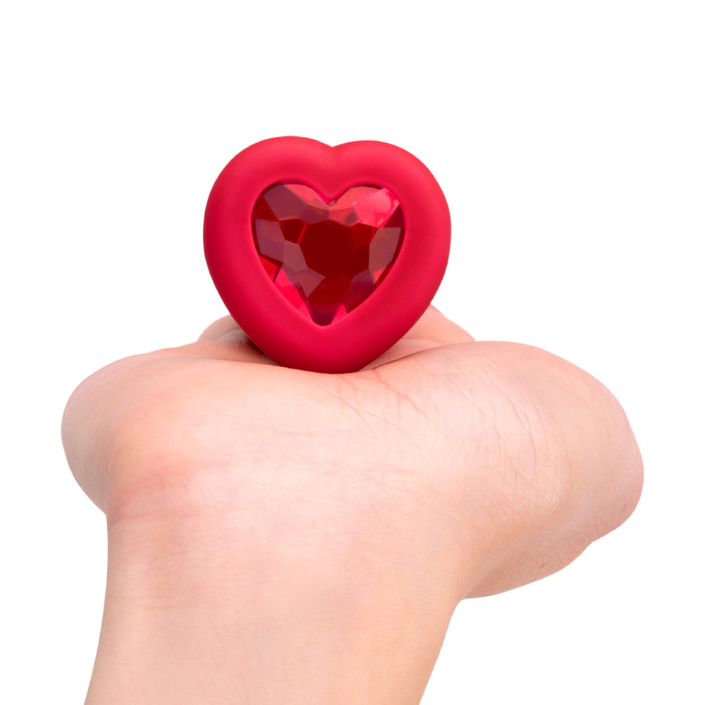 b-Vibe Vibrating Heart Anal Plug – Medium/Large – Red