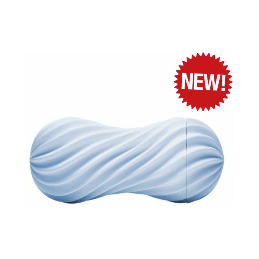 Tenga Flex Bubbly Blue Stroker - Spiral-Ribbed Design, Reusable