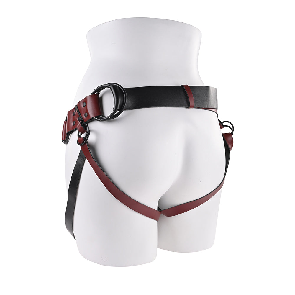 Sportsheets Saffron Monte Adjustable Strap-On Harness – Red