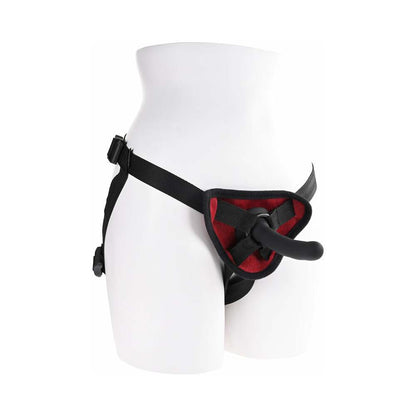 Sportsheets Saffron Silicone Pegging Kit with Adjustable Strap-On Harness and 5 in. Dildo - Black