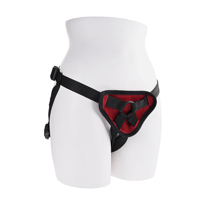 Sportsheets Saffron Silicone Pegging Kit with Adjustable Strap-On Harness and 5 in. Dildo - Black