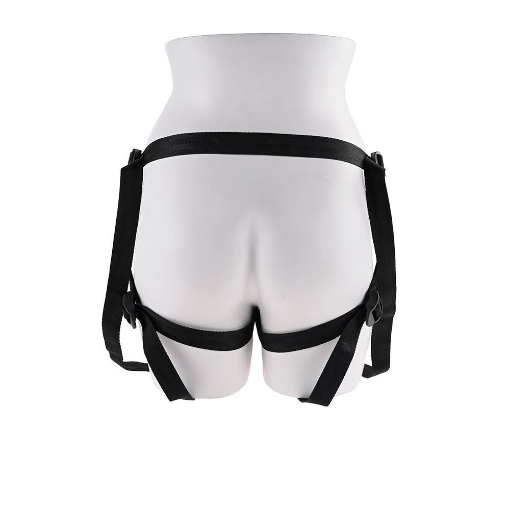Sportsheets Saffron Silicone Pegging Kit with Adjustable Strap-On Harness and 5 in. Dildo - Black