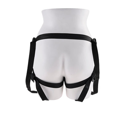 Sportsheets Saffron Silicone Pegging Kit with Adjustable Strap-On Harness and 5 in. Dildo - Black