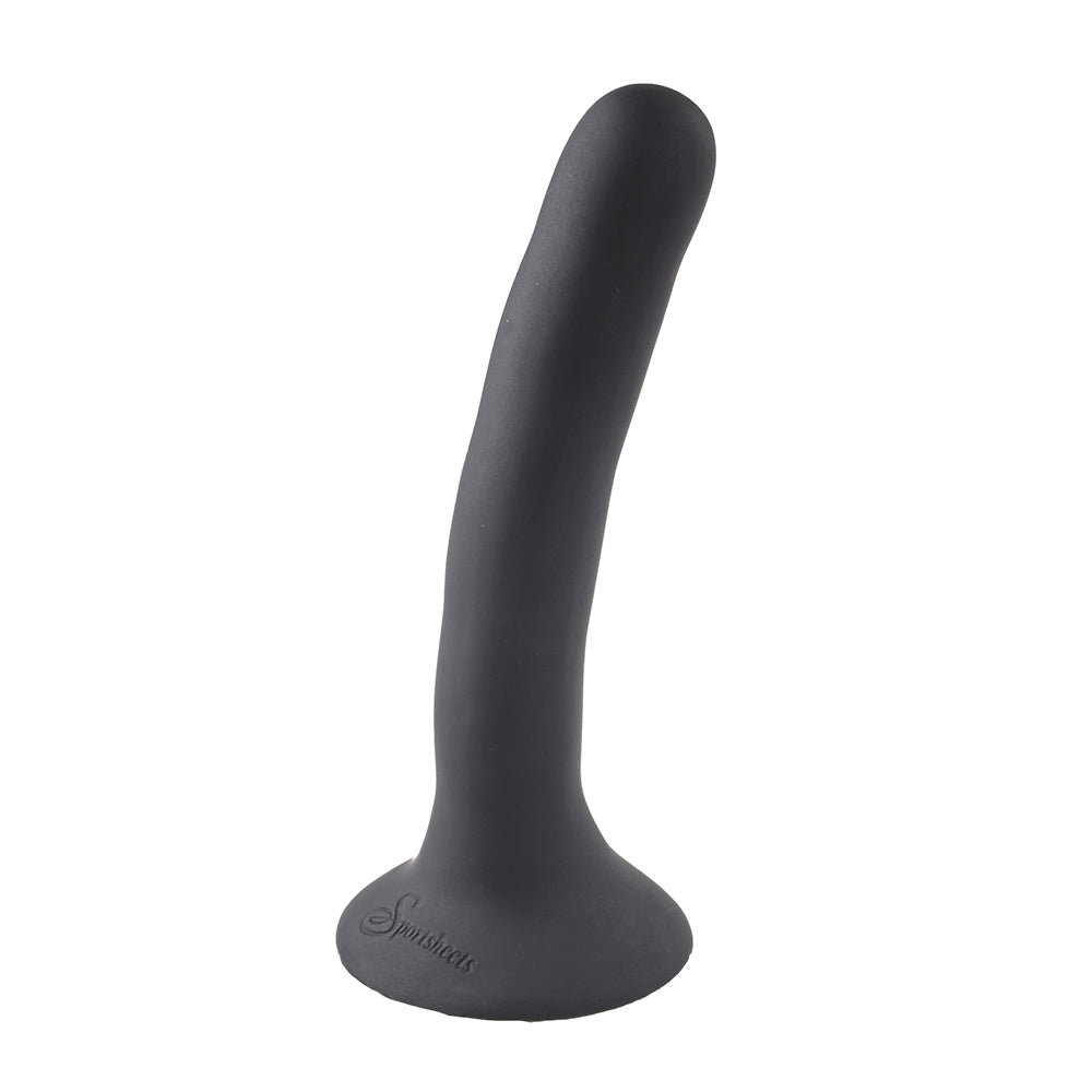 Sportsheets Saffron Silicone Pegging Kit with Adjustable Strap-On Harness and 5 in. Dildo - Black