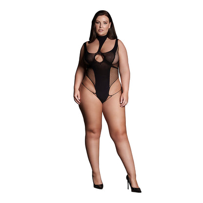 Le Desir Cyllene XLVIII Bodysuit with Turtleneck – Black – Queen Size