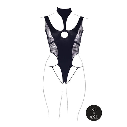 Le Desir Cyllene XLVIII Bodysuit with Turtleneck – Black – Queen Size