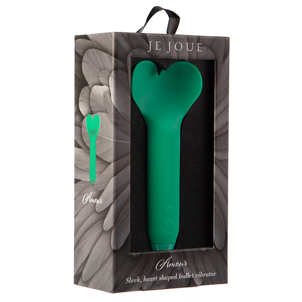 Je Joue Amour Heart-Shaped Fluttering Bullet Vibrator – Emerald Green