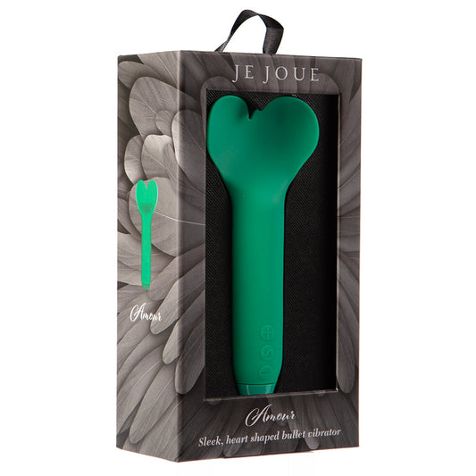 Je Joue Amour Heart-Shaped Fluttering Bullet Vibrator – Emerald Green