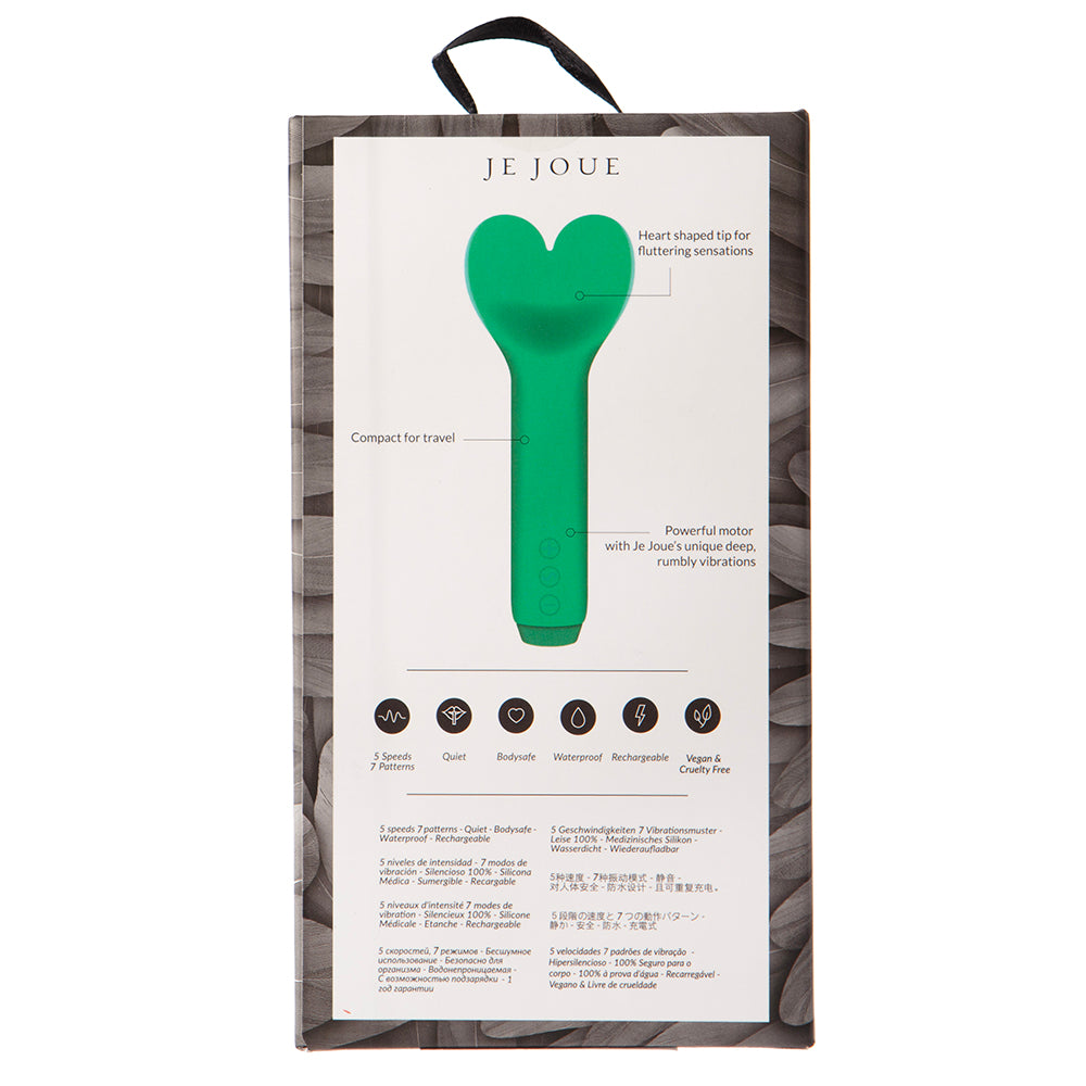 Je Joue Amour Heart-Shaped Fluttering Bullet Vibrator – Emerald Green