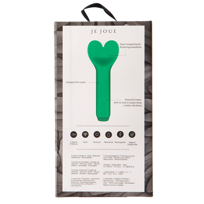 Je Joue Amour Heart-Shaped Fluttering Bullet Vibrator – Emerald Green