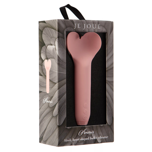 Je Joue Amour Rechargeable Bullet Vibrator with Heart-Shaped Tip – Pale Rosette