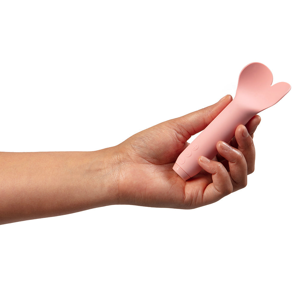 Je Joue Amour Rechargeable Bullet Vibrator with Heart-Shaped Tip – Pale Rosette