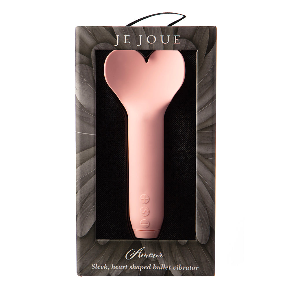 Je Joue Amour Rechargeable Bullet Vibrator with Heart-Shaped Tip – Pale Rosette
