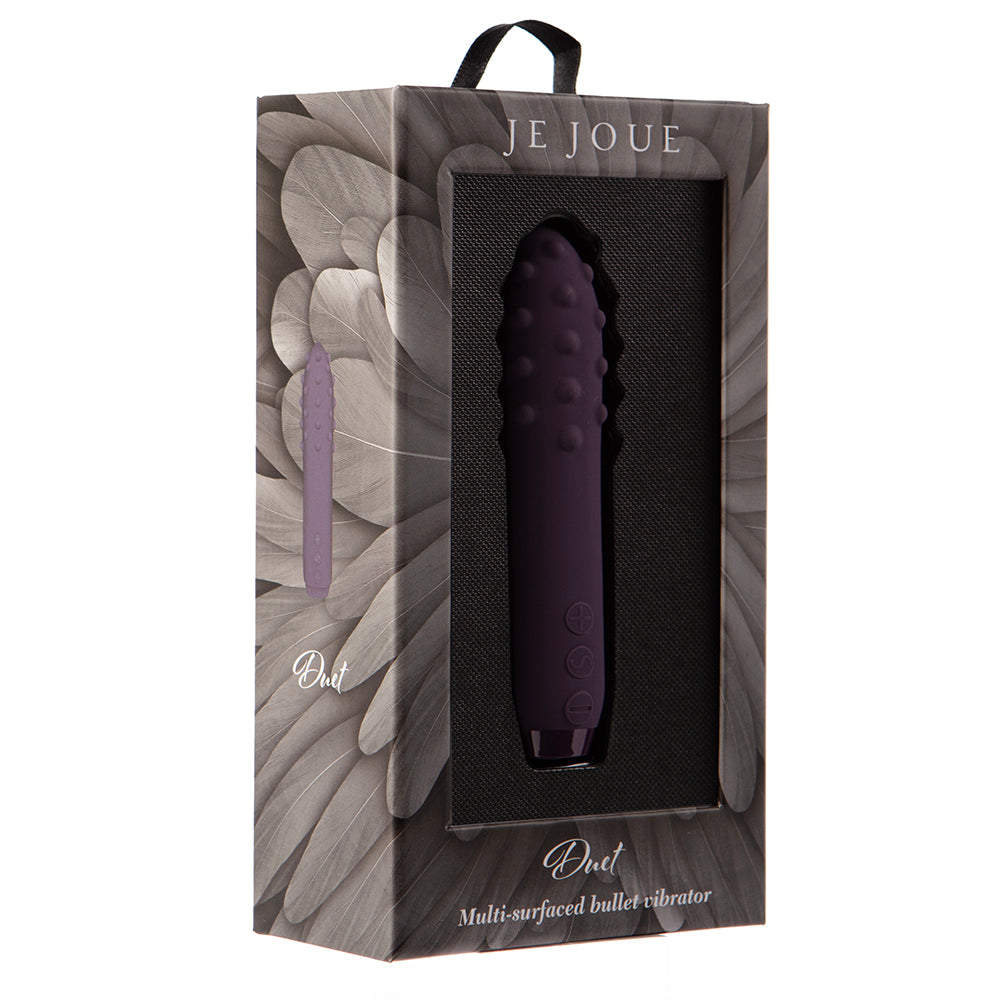 Je Joue Duet Rechargeable Silicone Multi-Surfaced Bullet Vibrator – Purple