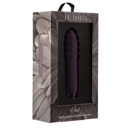Je Joue Duet Rechargeable Silicone Multi-Surfaced Bullet Vibrator – Purple