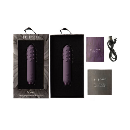 Je Joue Duet Rechargeable Silicone Multi-Surfaced Bullet Vibrator – Purple