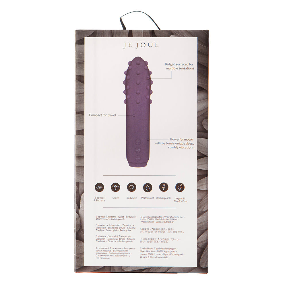 Je Joue Duet Rechargeable Silicone Multi-Surfaced Bullet Vibrator – Purple