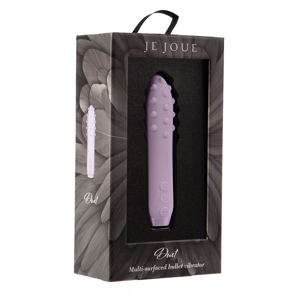 Je Joue Duet Rechargeable Silicone Multi-Surfaced Bullet Vibrator - Lilac