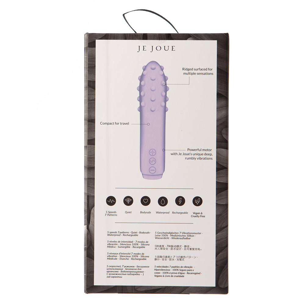 Je Joue Duet Rechargeable Silicone Multi-Surfaced Bullet Vibrator - Lilac