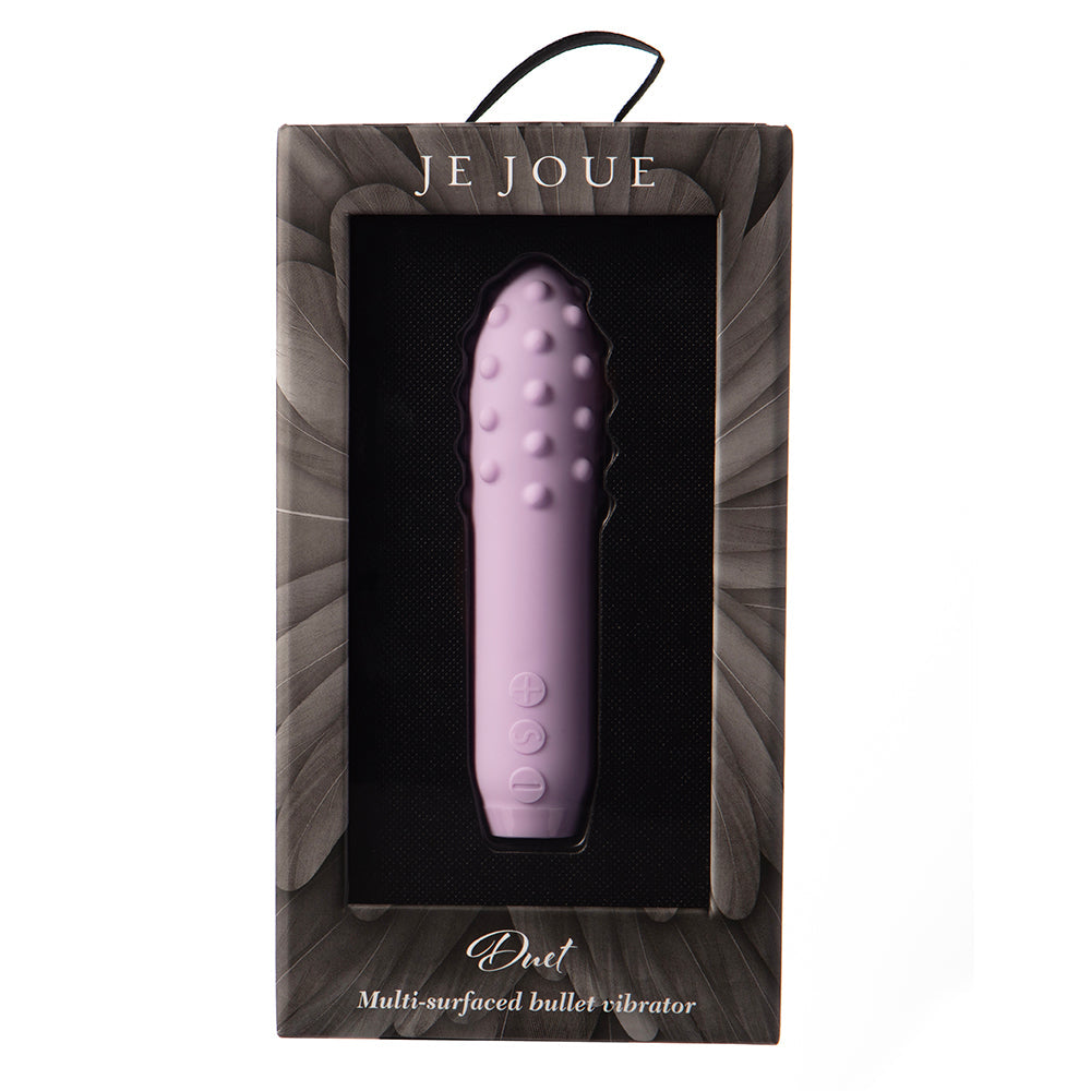 Je Joue Duet Rechargeable Silicone Multi-Surfaced Bullet Vibrator - Lilac