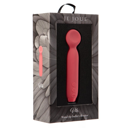 Je Joue Vita Rechargeable Silicone Wand Tip Bullet Vibrator - Watermelon Pink