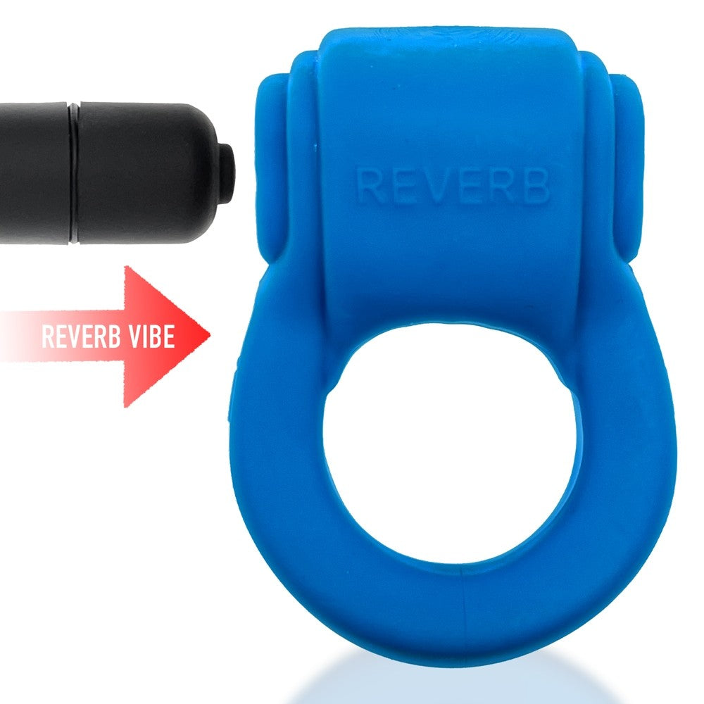 Hunkyjunk REVRING Cockring with Bullet Vibrator – Teal Ice