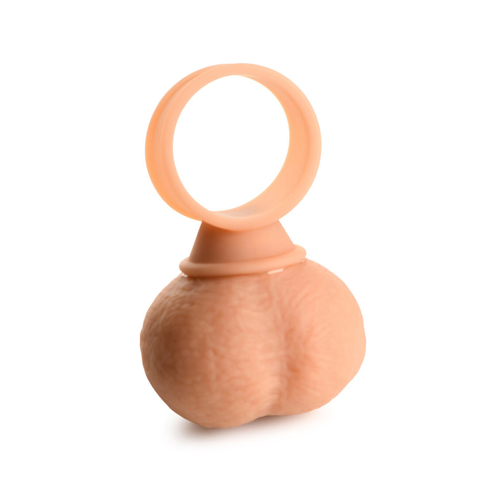 Jock 28x Vibrating Silicone Balls - X-Large - Vanilla/Ivory/Beige