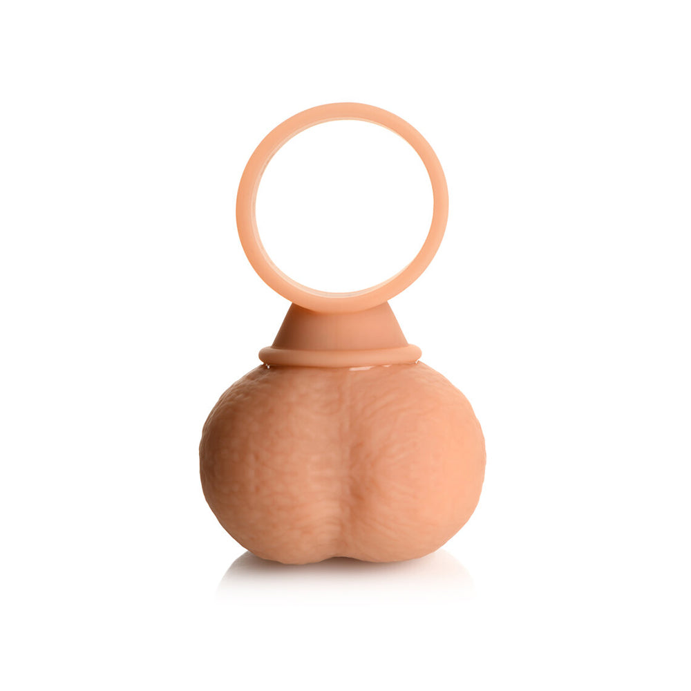 Jock 28x Vibrating Silicone Balls - X-Large - Vanilla/Ivory/Beige