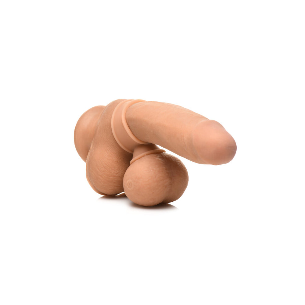 Jock 28x Vibrating Silicone Balls - X-Large - Vanilla/Ivory/Beige