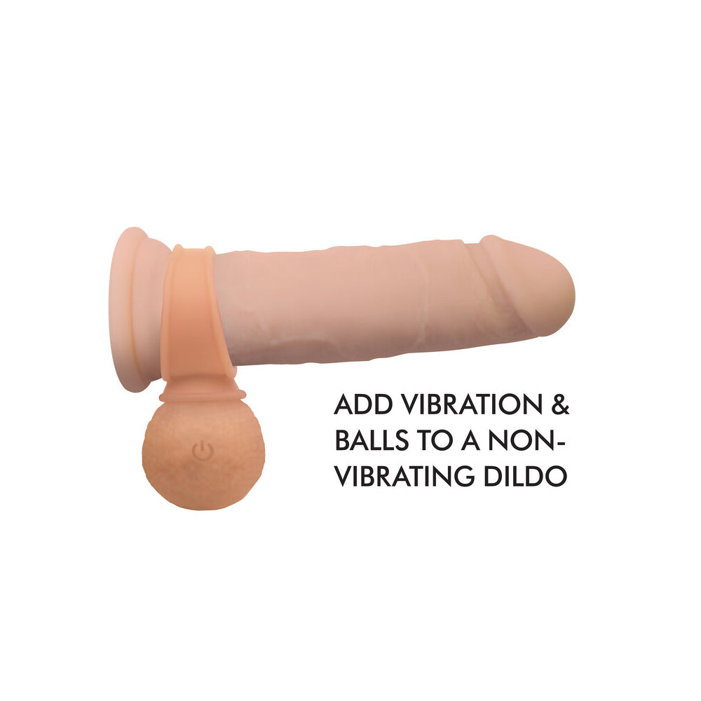 Jock 28x Vibrating Silicone Balls - X-Large - Vanilla/Ivory/Beige