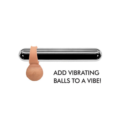 Jock 28x Vibrating Silicone Balls - X-Large - Vanilla/Ivory/Beige