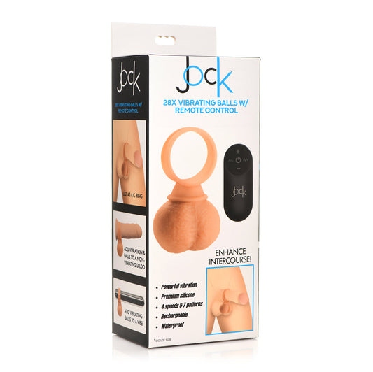 Jock 28x Vibrating Silicone Balls – Large – Vanilla/Ivory/Beige