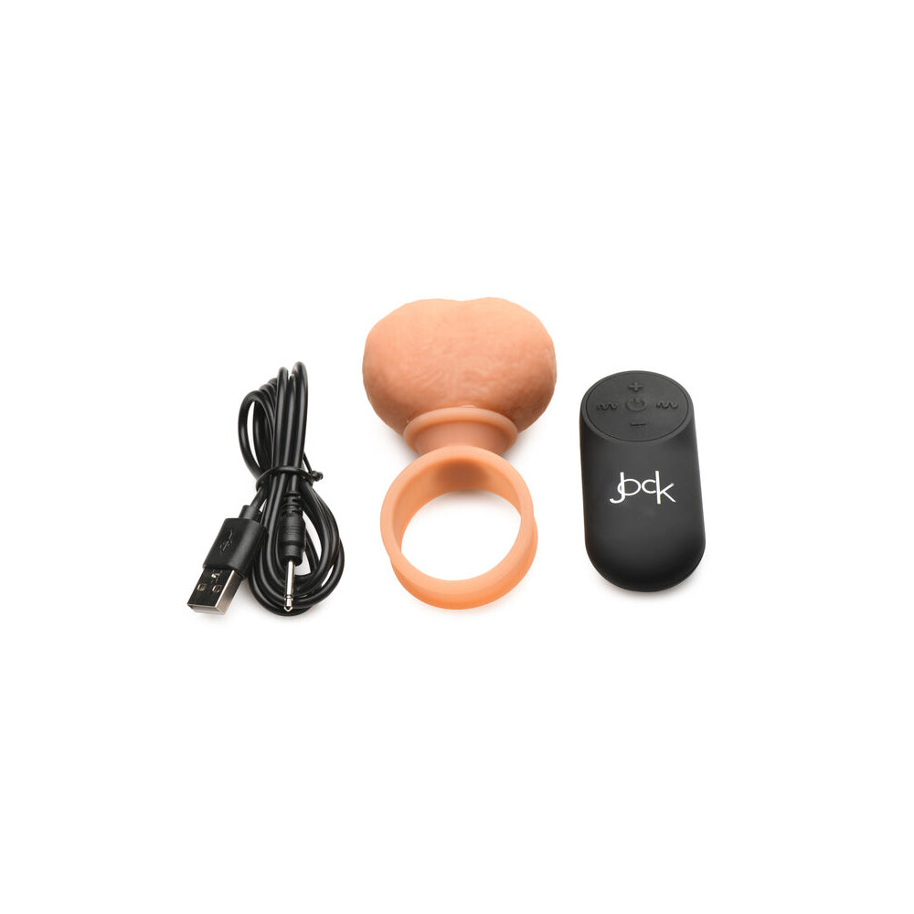 Jock 28x Vibrating Silicone Balls – Large – Vanilla/Ivory/Beige