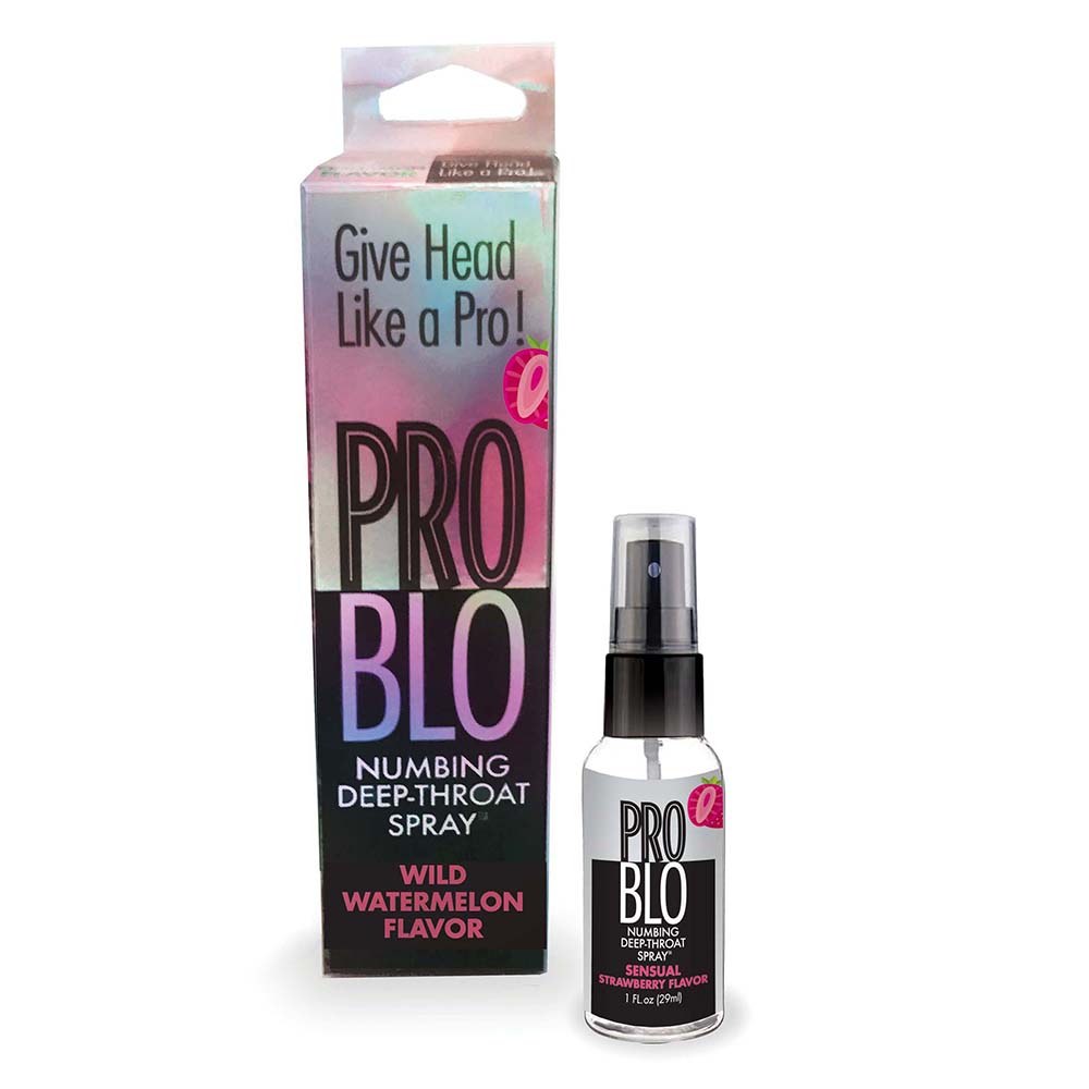 Pro Blo Numbing Deep Throat Spray – Strawberry – 1 oz.