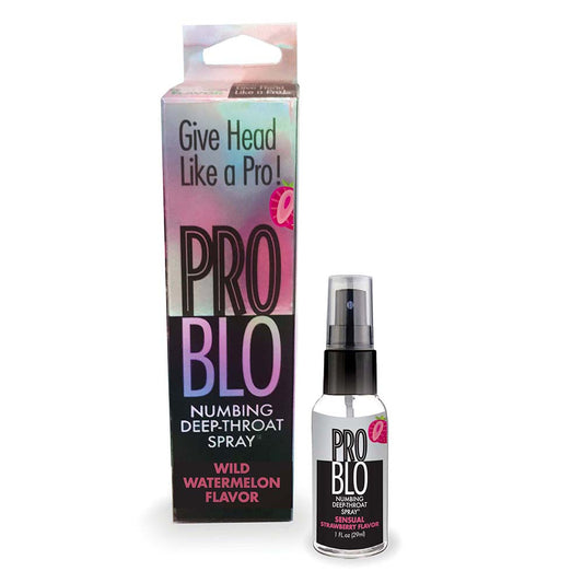 Pro Blo Numbing Deep Throat Spray – Strawberry – 1 oz.